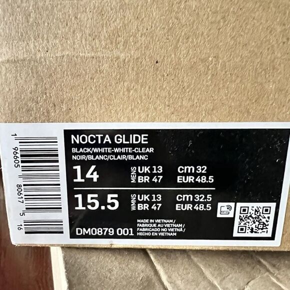 Size 14 - Nike NOCTA x Glide Black White Clear Drake OVO Dm0879-001 main image 6